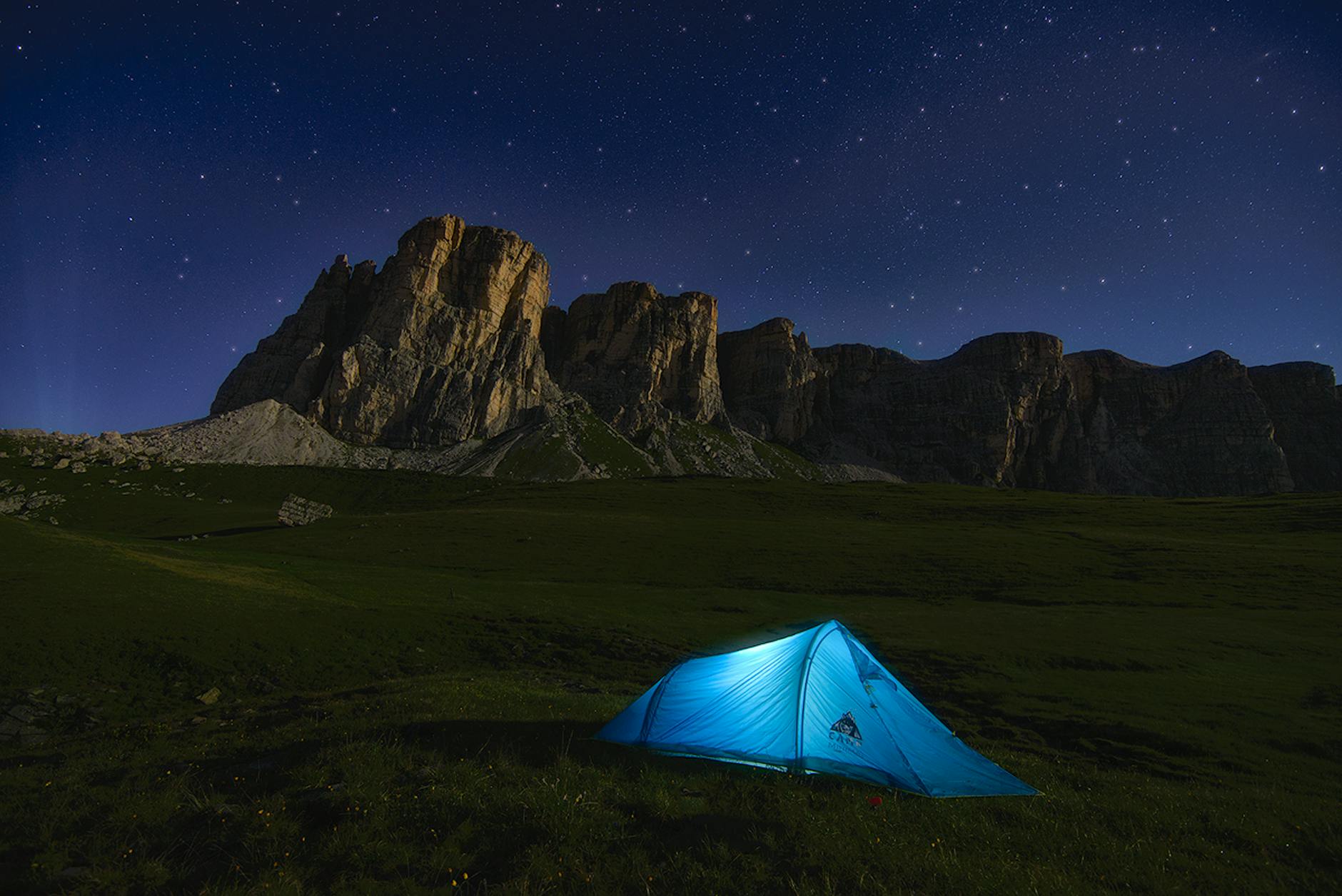 Night-trek camping