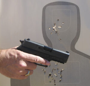 SIG P220 Carry target results photo