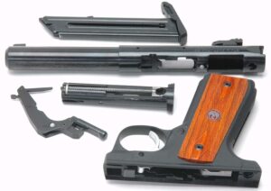 The Ruger 22/45 RP disassembled.