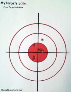 The author's target results with the DB380.
