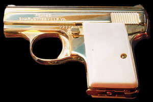 Precision Small Arms PSA-25 The Montreau 24K model (a 24K gold-plated finish).