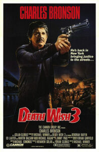 Charles Bronson deployed a Wildey in Death Wish 3. © MCMLXXXV Cannon Productions N.V.