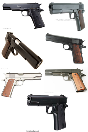 budget 1911 pistols group photo