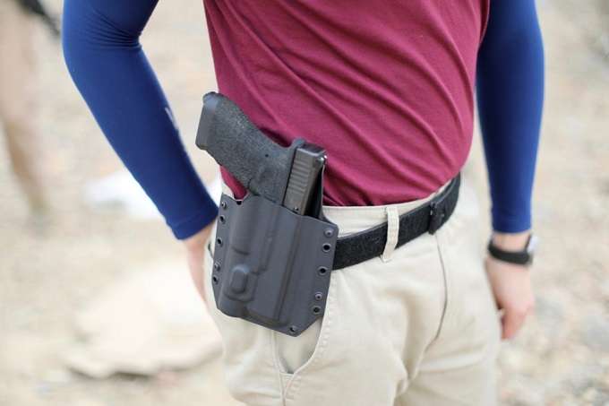 Gun In Holster