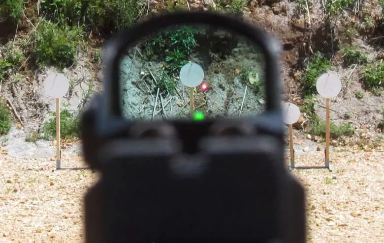 Red dot with target