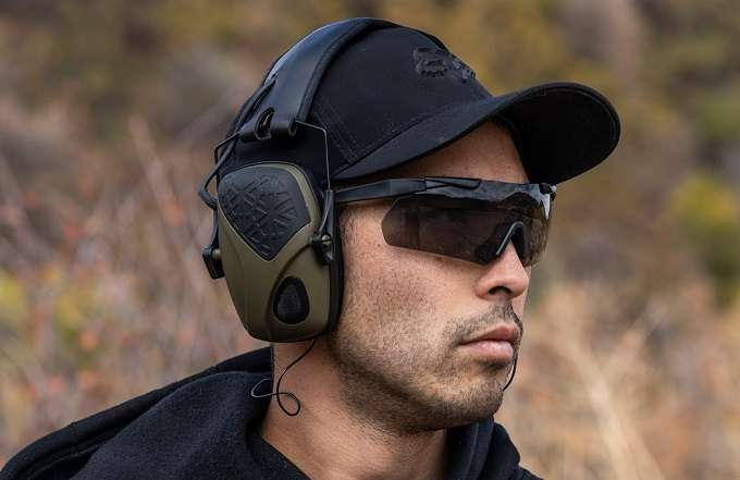 Man Wearing Eye And Ear Protection