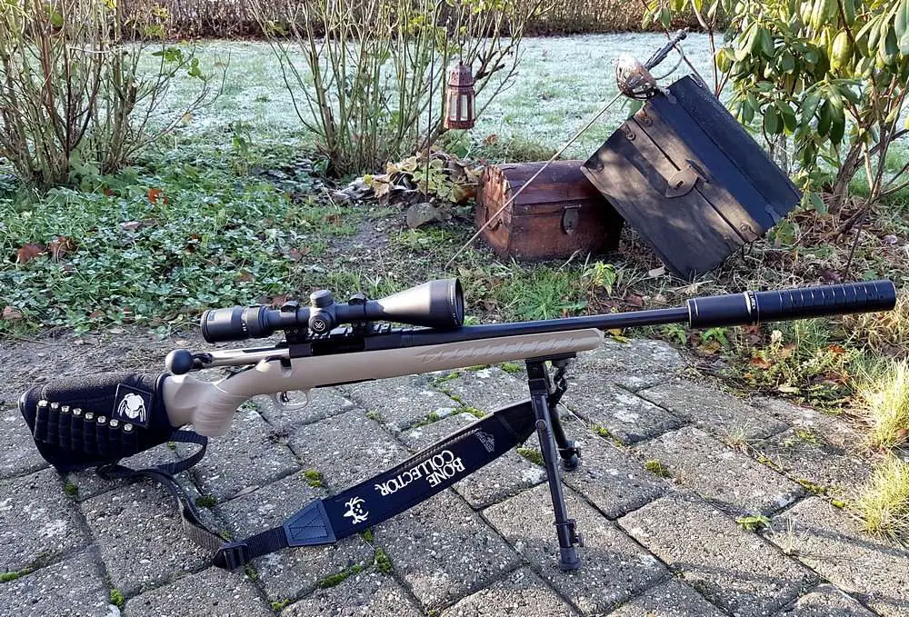 Rifle standing on bipod with a scope
best scope for 223