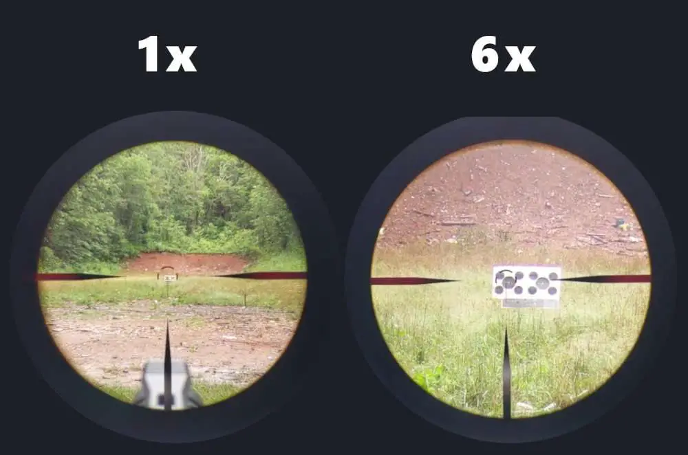 Vortex Strike Eagle 1-6x24 mm Zoom Comparison