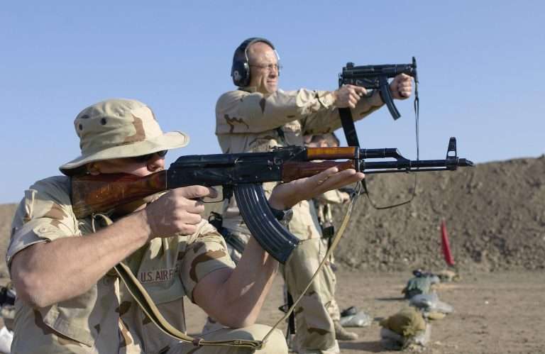 9mm Heckler & Koch MP5 submachine gun used by soldiers