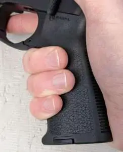 Magpul MOE pistol grip for AR-15 in hand