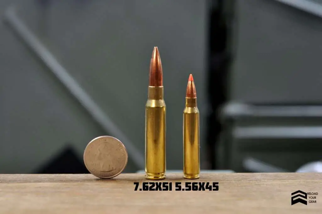 7.62 x 51 mm vs 5.56 x 45 mm