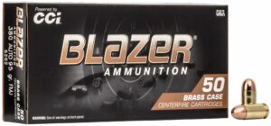 CCI Blazer Brass 380 Auto 95 Grain FMJ 