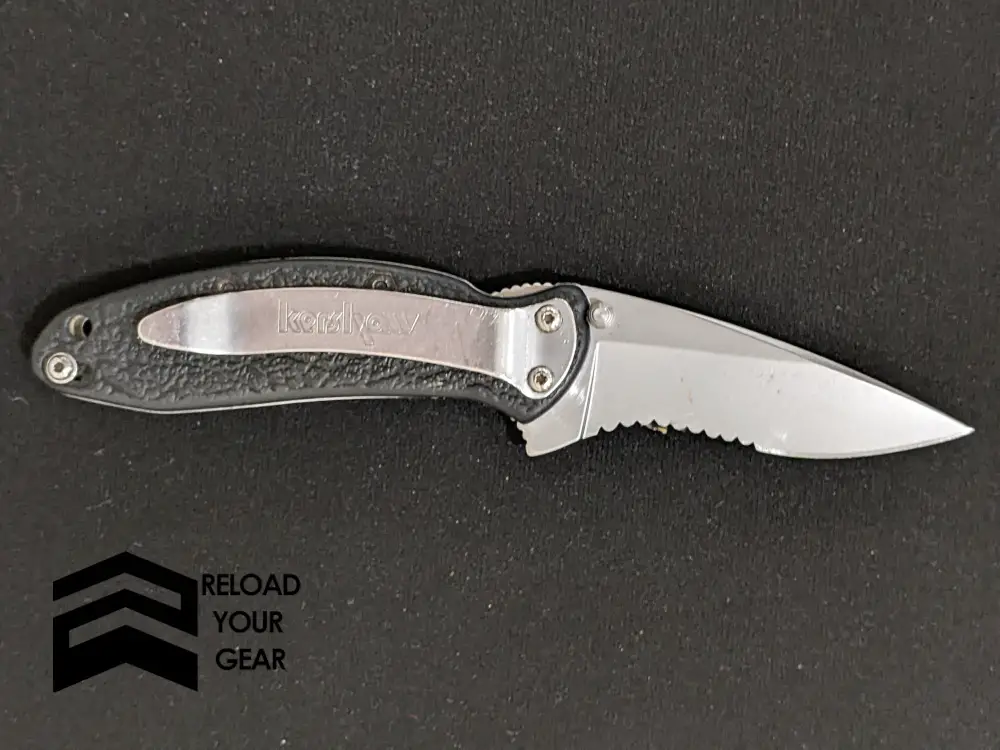 Kershaw scallion drop point blade knife