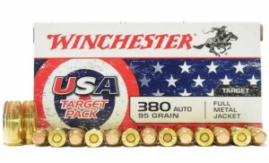 Best Overall: Winchester USA White Box 380 Auto Ammo 95GR FMJ