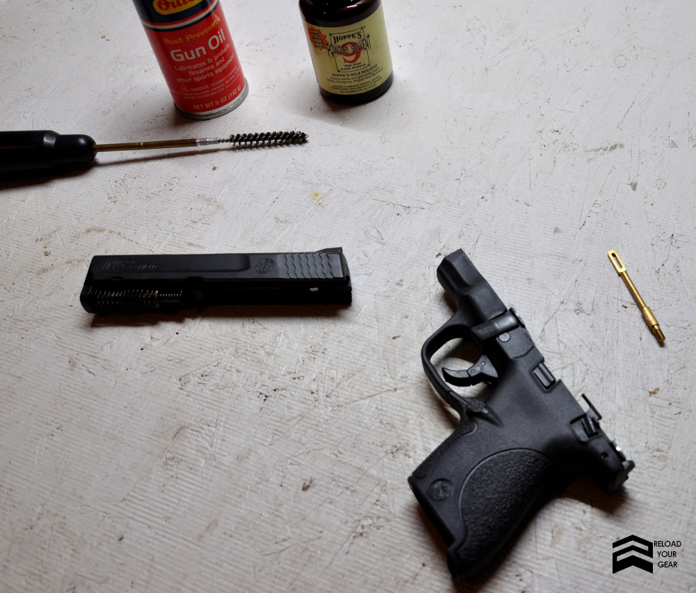 cleaning a pistol, S&W Shield