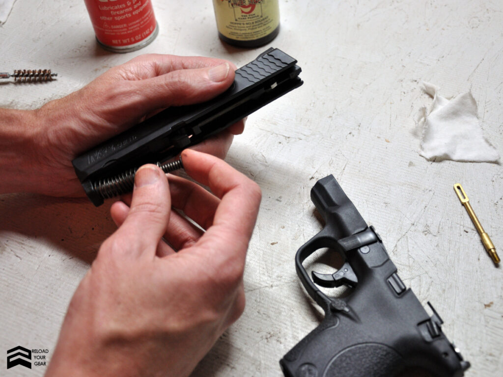 disassembling 9mm shield pistol for cleaning