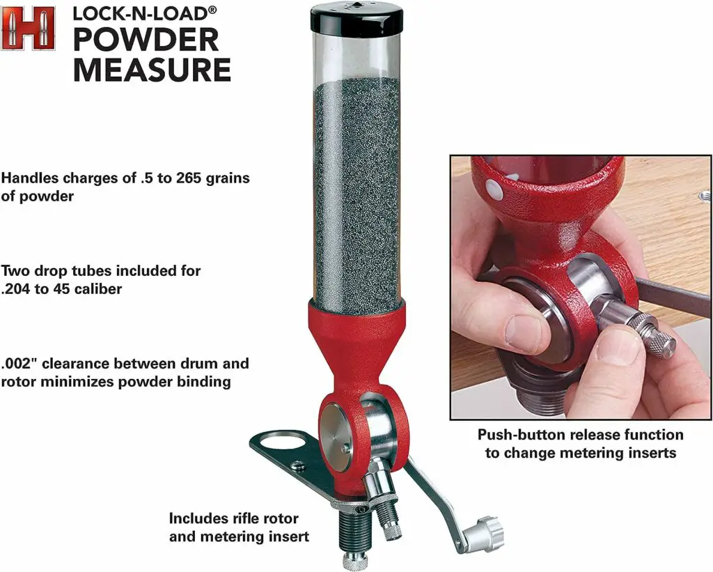 Hornady 050069 Lock-N-Load Powder Measure, Red specifications