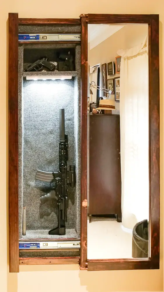Mirror as Gun safe