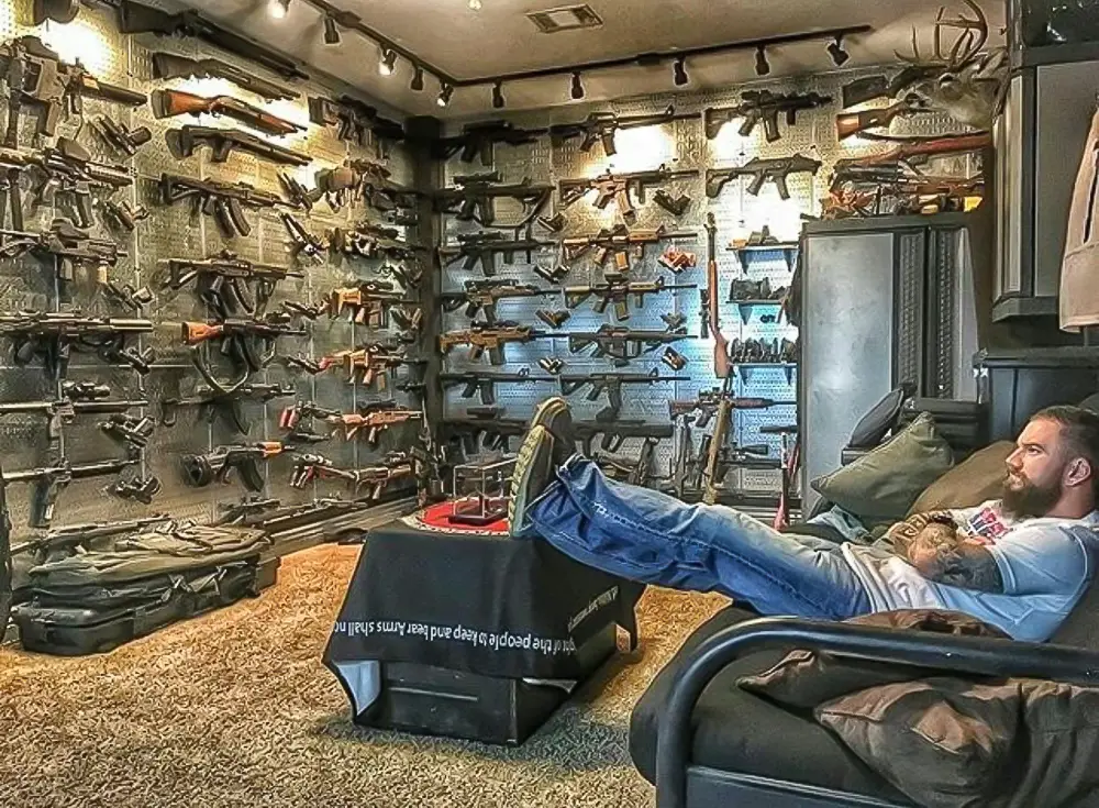 Cozy Man Cave gun room